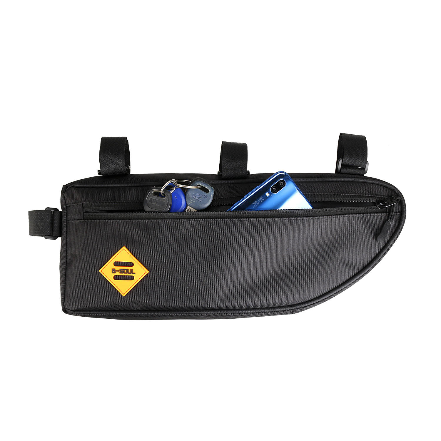 Large capacity triangle bag beam top tube hanging saddle bag for mountain road bike cycling bag