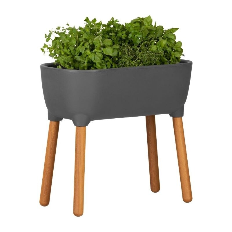 Scandinavian Elevated Raised Smart Drainage Planter Bed   16 inches D x 30 inches W x 27 inches H