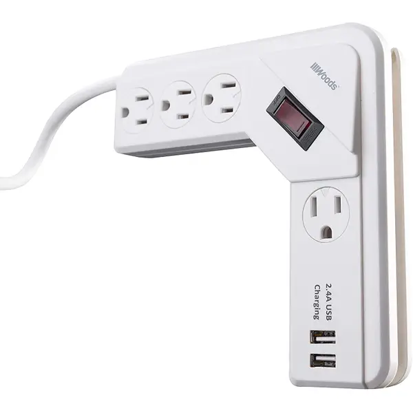 Woods 4 ft 4-Outlet Corner Surge Protector