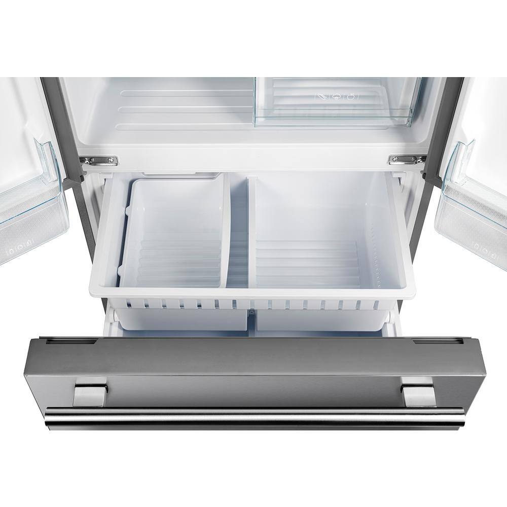 Forno 31 in 17.5 cu ft French Door No Frost Refrigerator with Ice Marker in Stainless Steel FFFFD1974-31SB