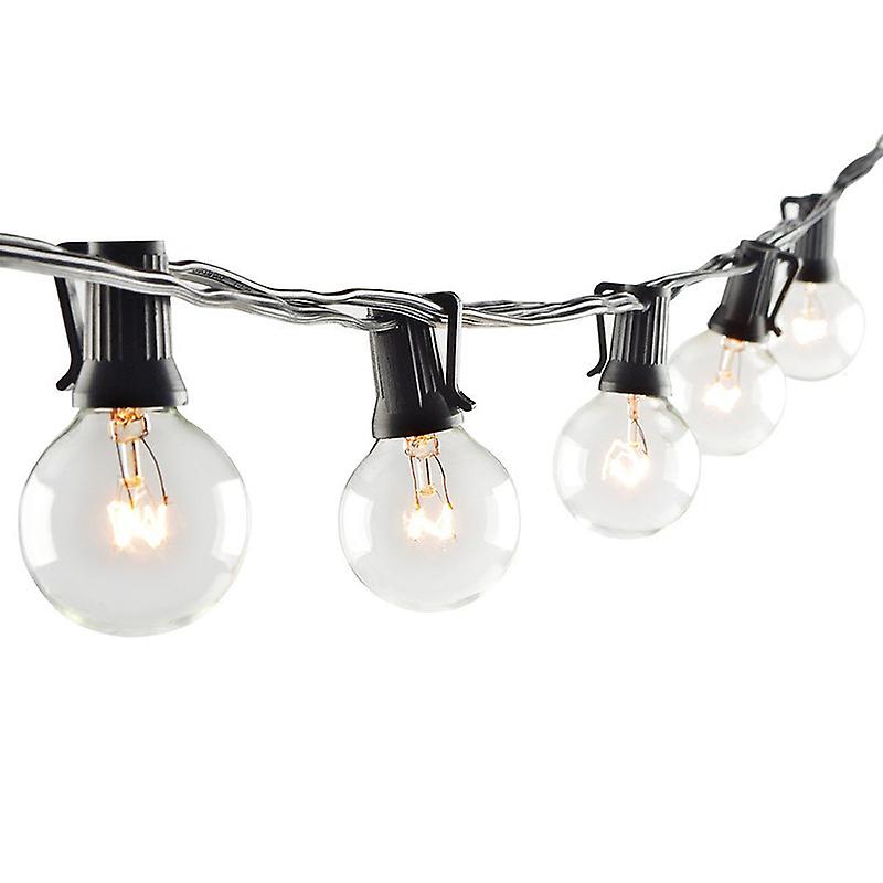 Outdoor String Lights ， G40 Globe Patio Lights With Edison Glass Bulb， 220v Waterproof Connectable Hanging Light， E12