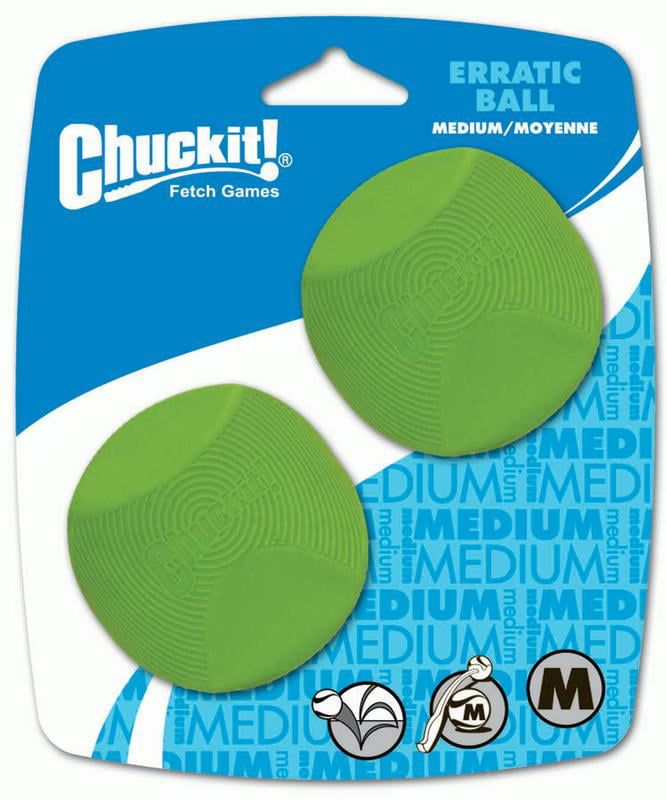 Chuckit! Erratic Rubber Dog Toy Ball， Medium， 2 Count