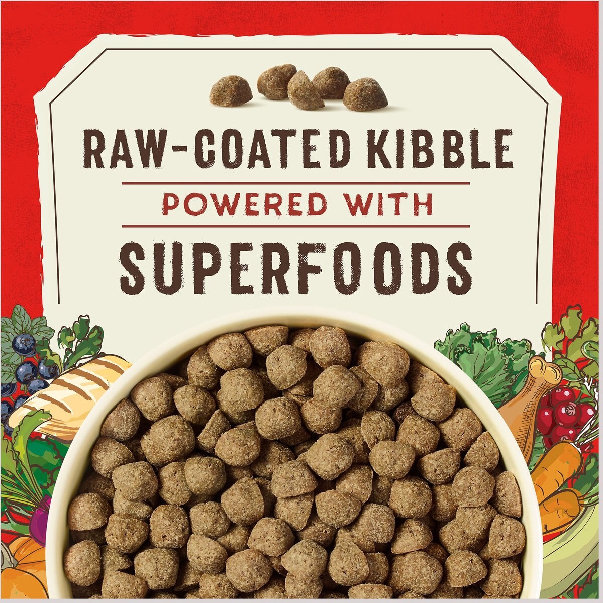 Stella and Chewy's SuperBlends Raw Coated Wholesome Grains Cage-Free Chicken and Duck Recipe with Superfoods Dry Dog Food