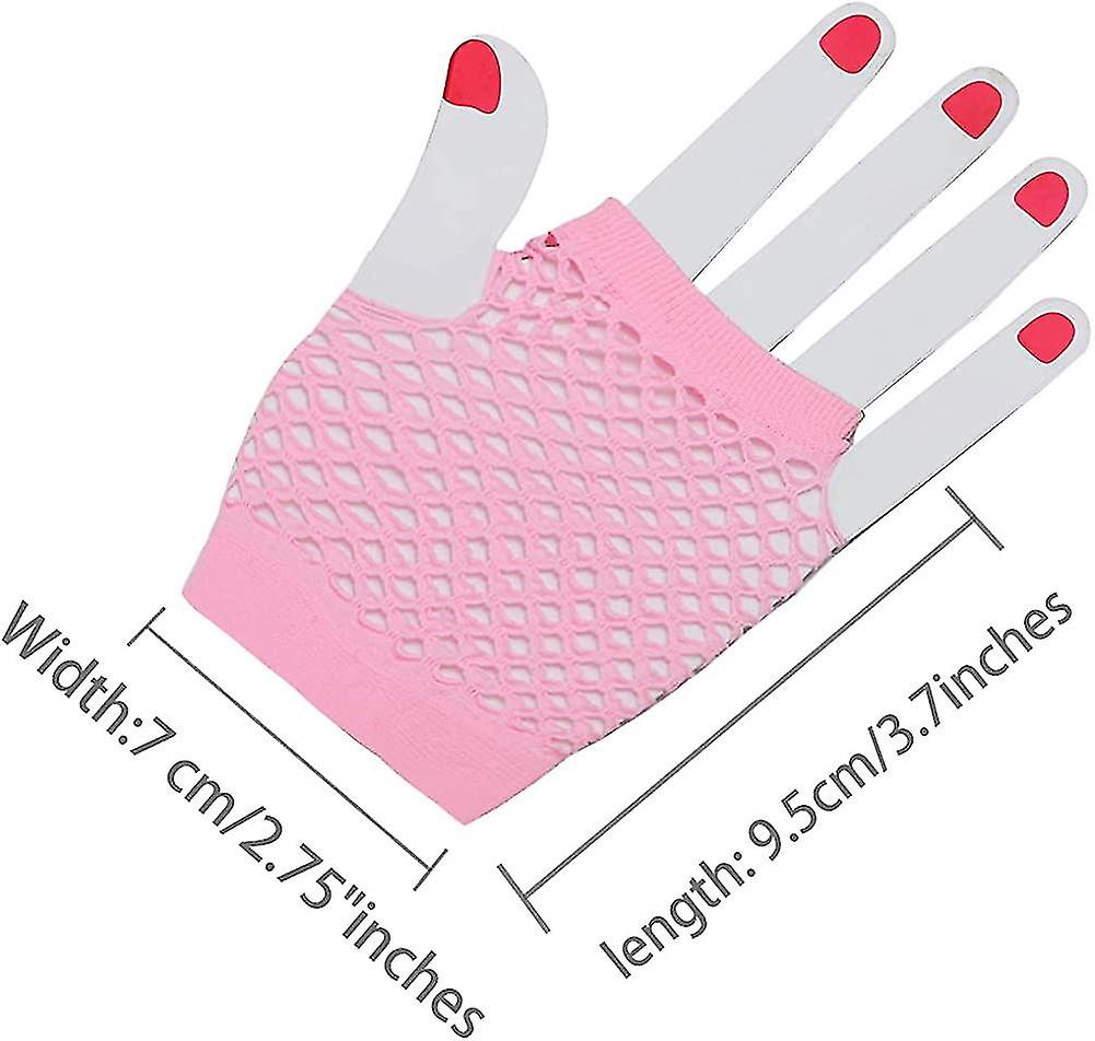 Women's Fingerless Mesh 1980s Fancy Dress Party Costume Accessories Fishnet