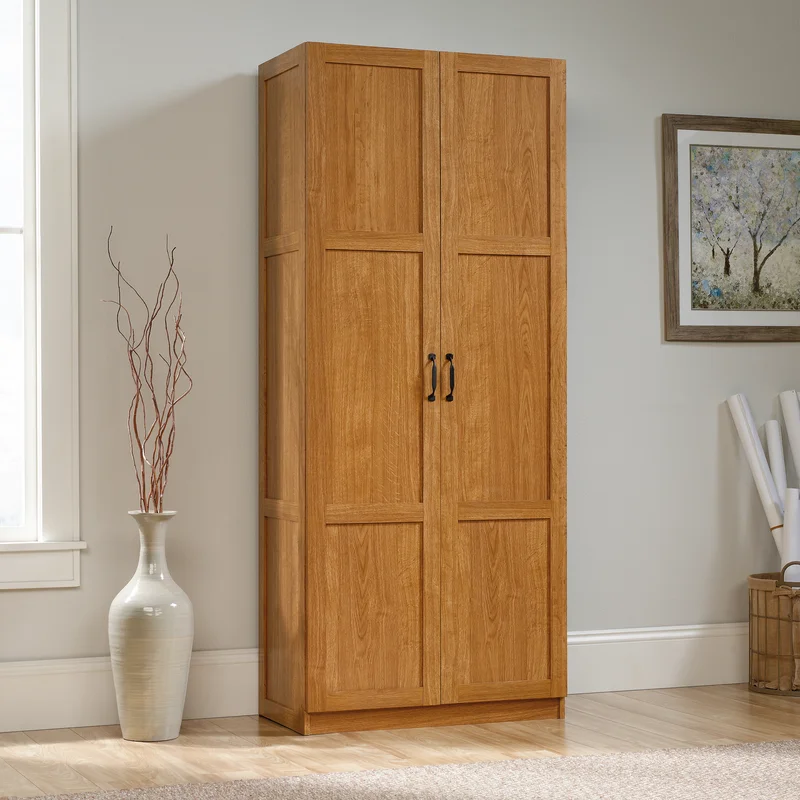 Lark Manor Elborough Manufactured Wood Armoire Highland Oak