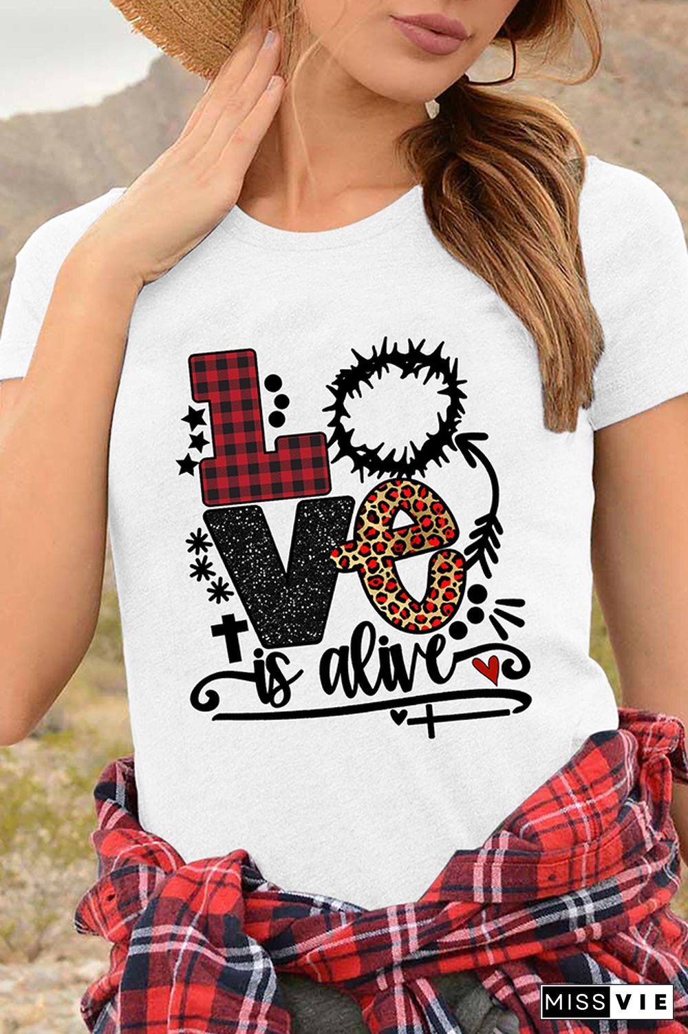 Valentine's Day Bible Verse Art Print Graphic Tee Wholesale