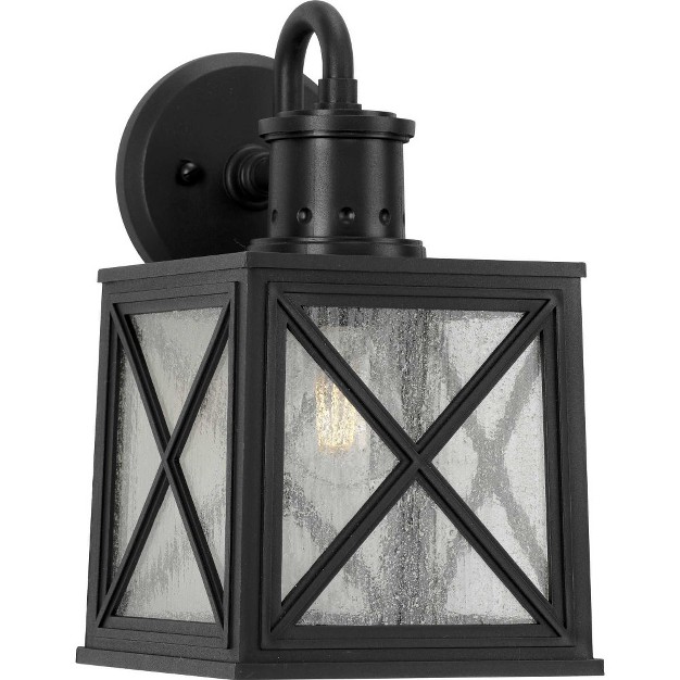 Progress Lighting Seagrove 1 light Outdoor Wall Lantern In Black With Clear Seeded Glass