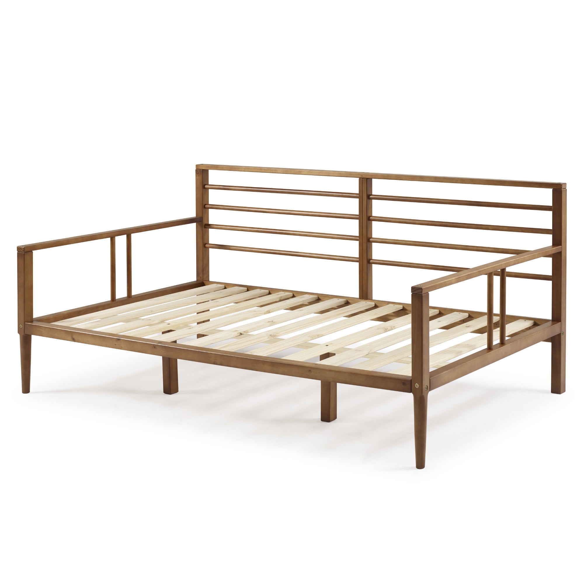 Bellamy Studios Mid-Century Miller Solid Wood Spindle Daybed, Caramel