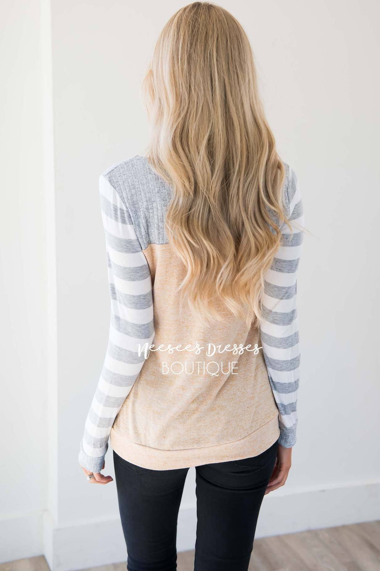 Strongest Love Stripe Sleeve Top