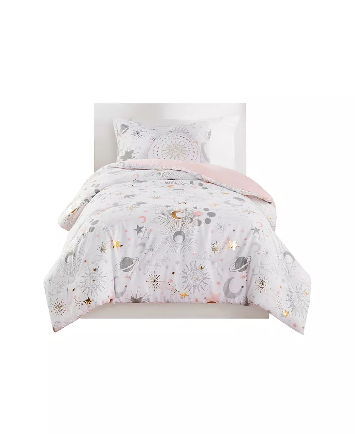 Mi Zone Kids Celia Starry Sky Metallic 3-Pc. Comforter Set， Twin