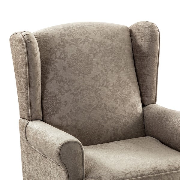 Epimethis Traditional Fabric Accent Armchair with Turned Legs Set of 2 by HULALA HOME