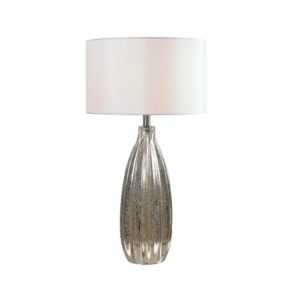 Largo Antique Mercury Glass and Brushed Steel Finish Table Lamp