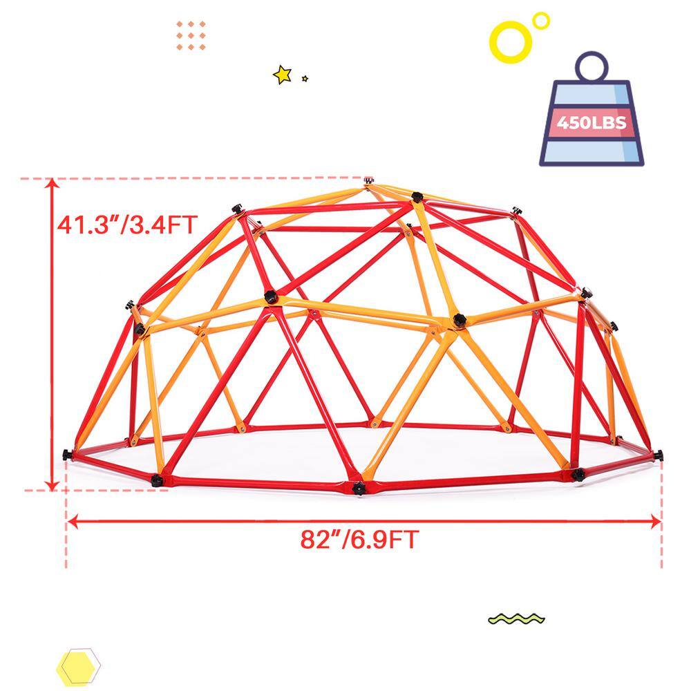 Nyeekoy Outdoor Kids Dome Climber Jungle Gym Metal Monkey Bars for Backyard TH17Y0318