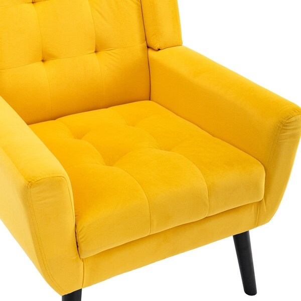 Velvet Upholstered Accent Chair Living Room Chair