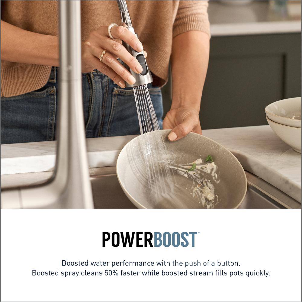 MOEN Arbor Single-Handle Pull-Down Sprayer Kitchen Faucet with Power Boost in Spot Resist Stainless 7594SRS