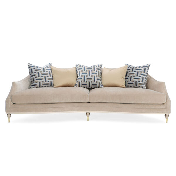 Caracole Classic Blush Taupe and Beige Living Large Sofa