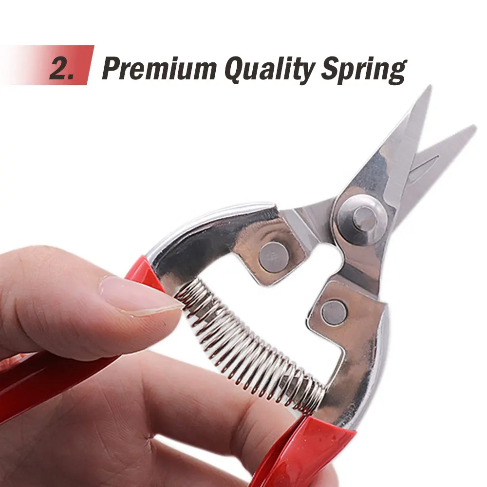 Anvil Pruner Garden Tools Scissors Pruning Snip Red Handheld Pruning Scissors Garden Shear Pruner Tree Pruning Shears