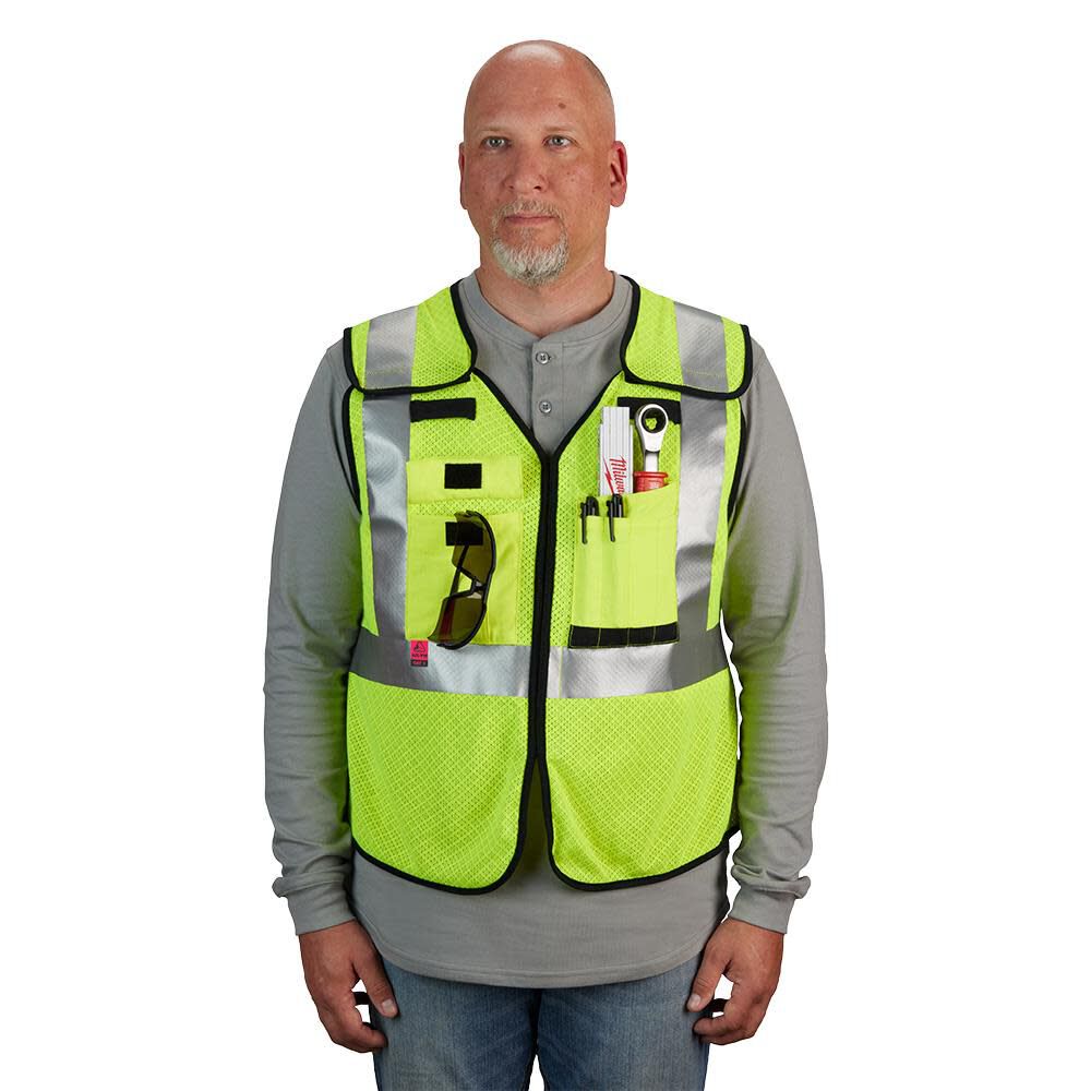 Milwaukee High Vis Safety Vest Class 2 Breakaway AR/FR Cat 1 48-73-5211M910 from Milwaukee