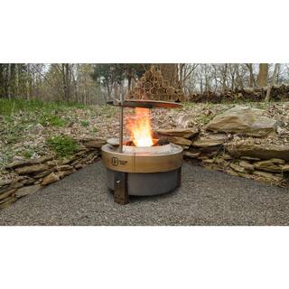 URBAN FIRE Hearth 13 in. H Graphite Edition Steel Fire Pit with Smokeless Technology HRTH-GR