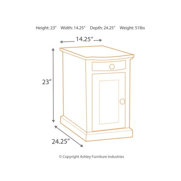 Laflorn Contemporary Chair Side End Table Multi