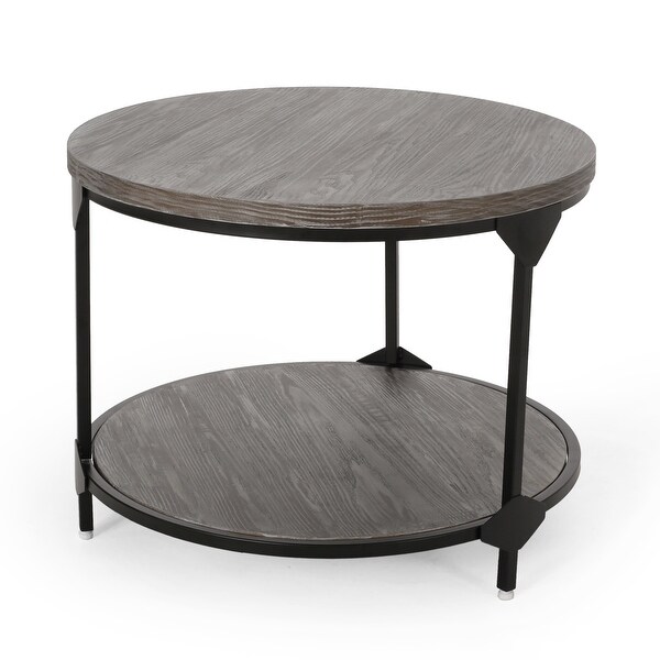 Cedarhurst Modern Industrial Round Coffee Table by Christopher Knight Home