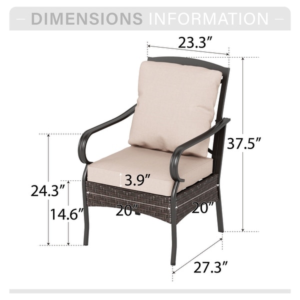 9/7Piece Patio Dining Set with 8/6 Rattan Swivel Chairs and a Expandable Dining Table