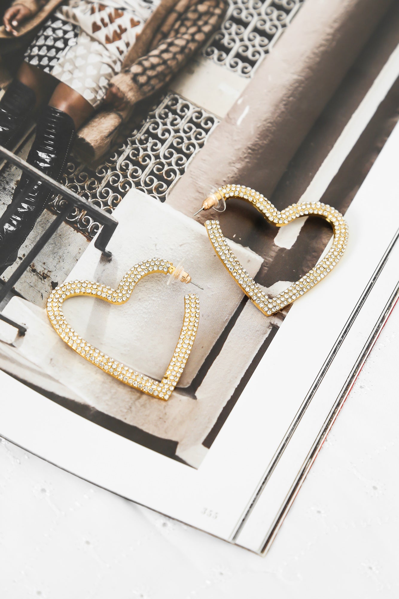 Hearts And Bones Earrings Gold