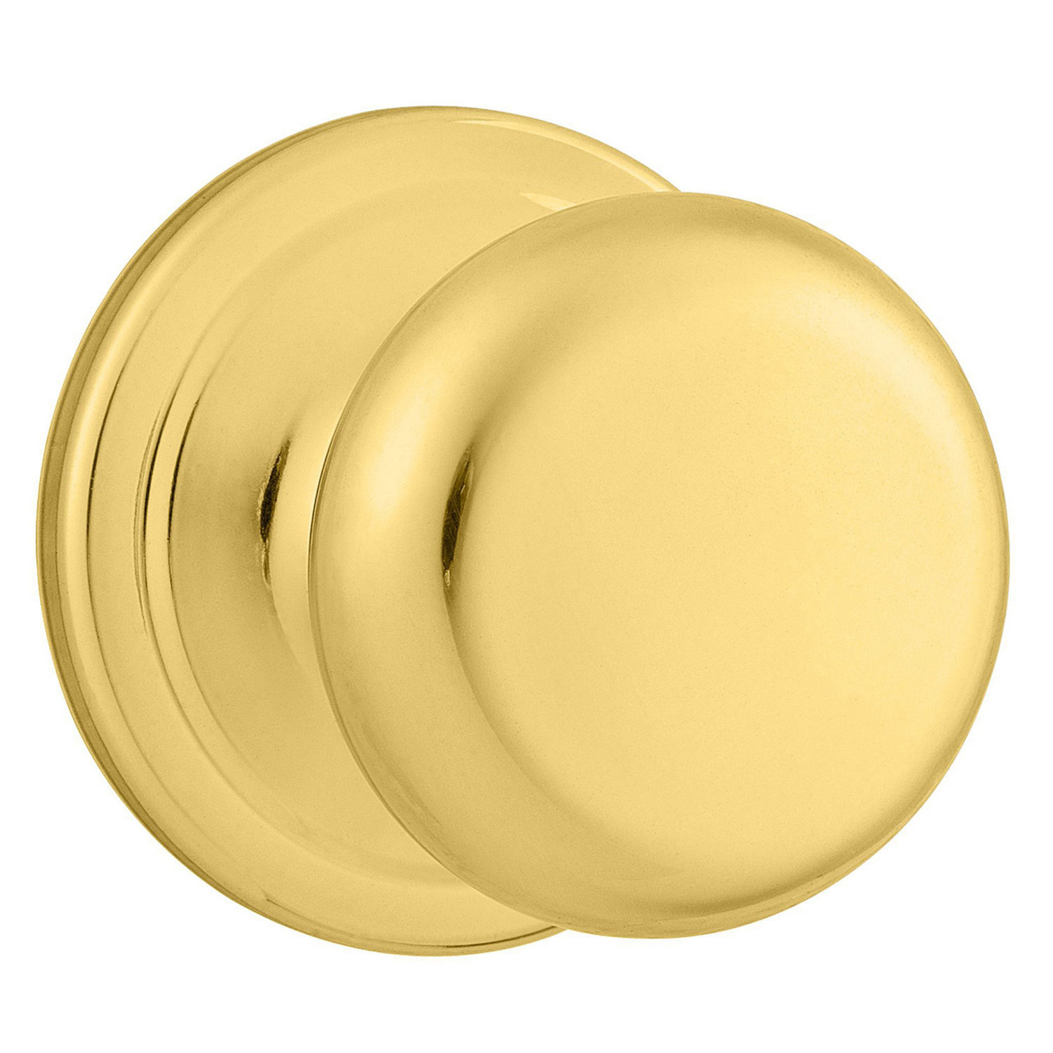 Kwikset Juno Polished Brass Passage Lockset 1-3/4 in.