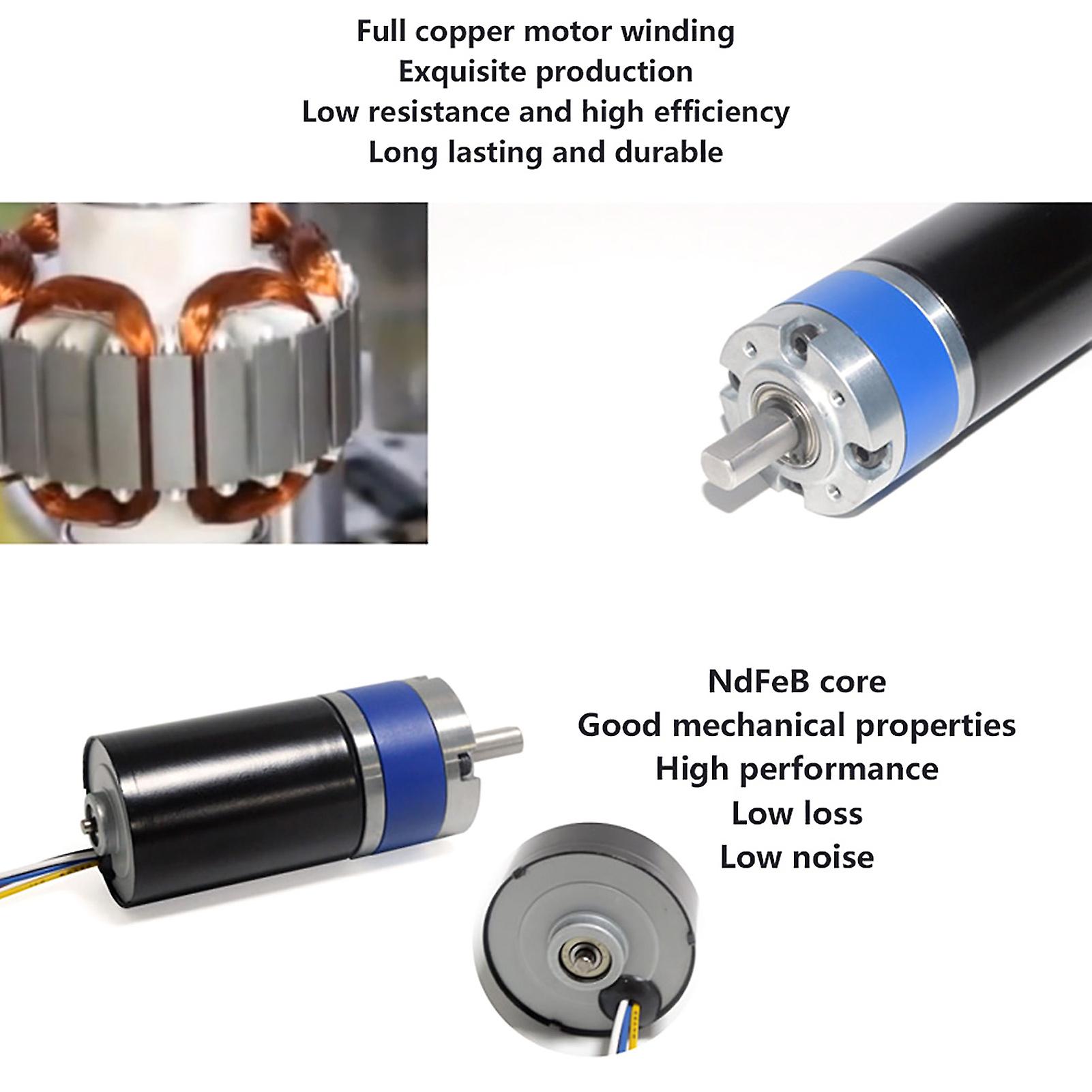 Brushless Dc Motor Mechanical Parts Metal Gear 36mm High Torsion Low Noise Wear Resistant 12v(430rpm )