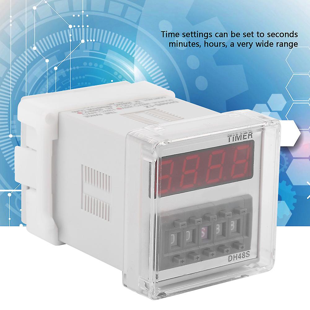 Dc 12/24v Ac 110/220v Digital Led Display Timing Relay Time Relay Switch 0.01s-99h(220v)