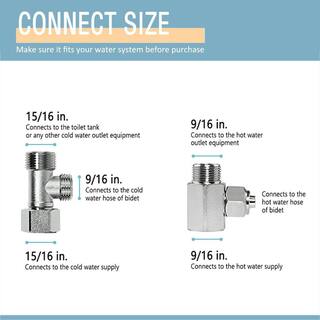 INSTER Non- Electric Bidet Attachment with Self-Cleaning Dual Nozzles in. White HDXBNYNBI001