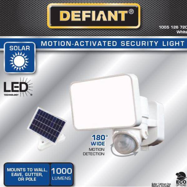 Defiant 75 Watt Equivalent 1000 Lumen 270 Degree White Motion Sensing Dusk to Dawn Integrated LED Flood Light (1-Pack) DFI-7167-WH