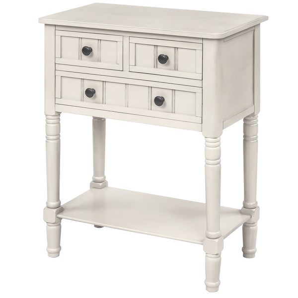 Console Table with Three Storage Drawers