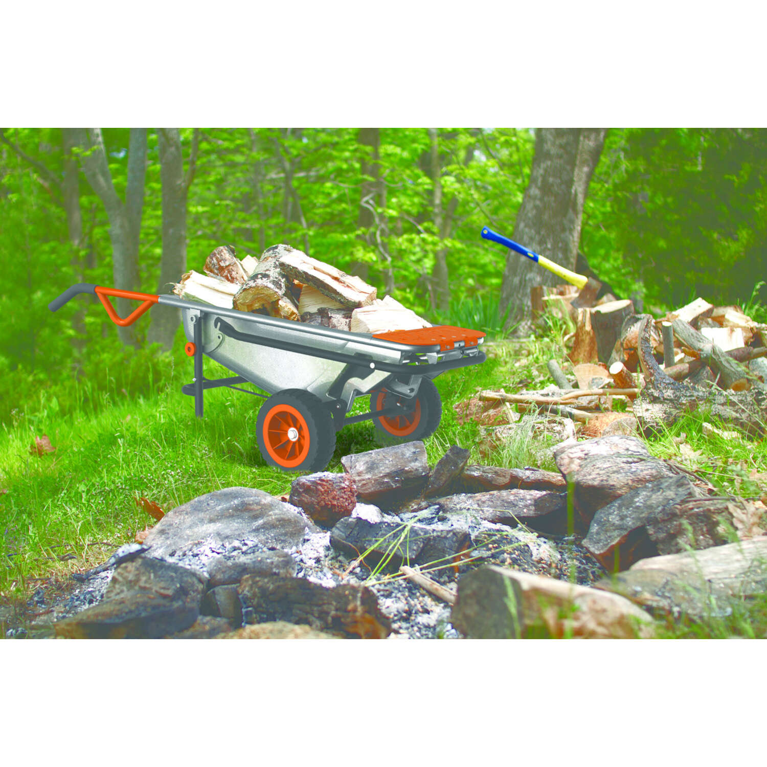 Worx Aerocart Steel Wheelbarrow