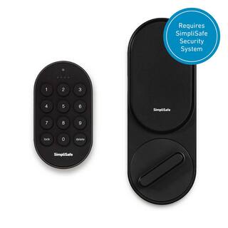 SimpliSafe Smart Lock WiFi Connected Wireless (Battery) with PIN Pad and Remote Access - Black SLK100BB