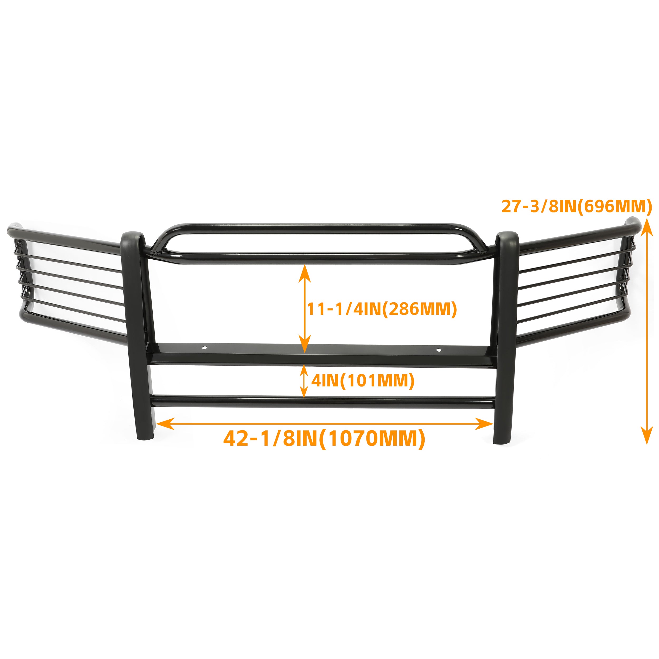 HECASA Front Grille Guard Bumper Brush for 99-2007 Ford F250 F350 F450 F550 Super Duty and 2000-2006 Excursion Steel  Protection