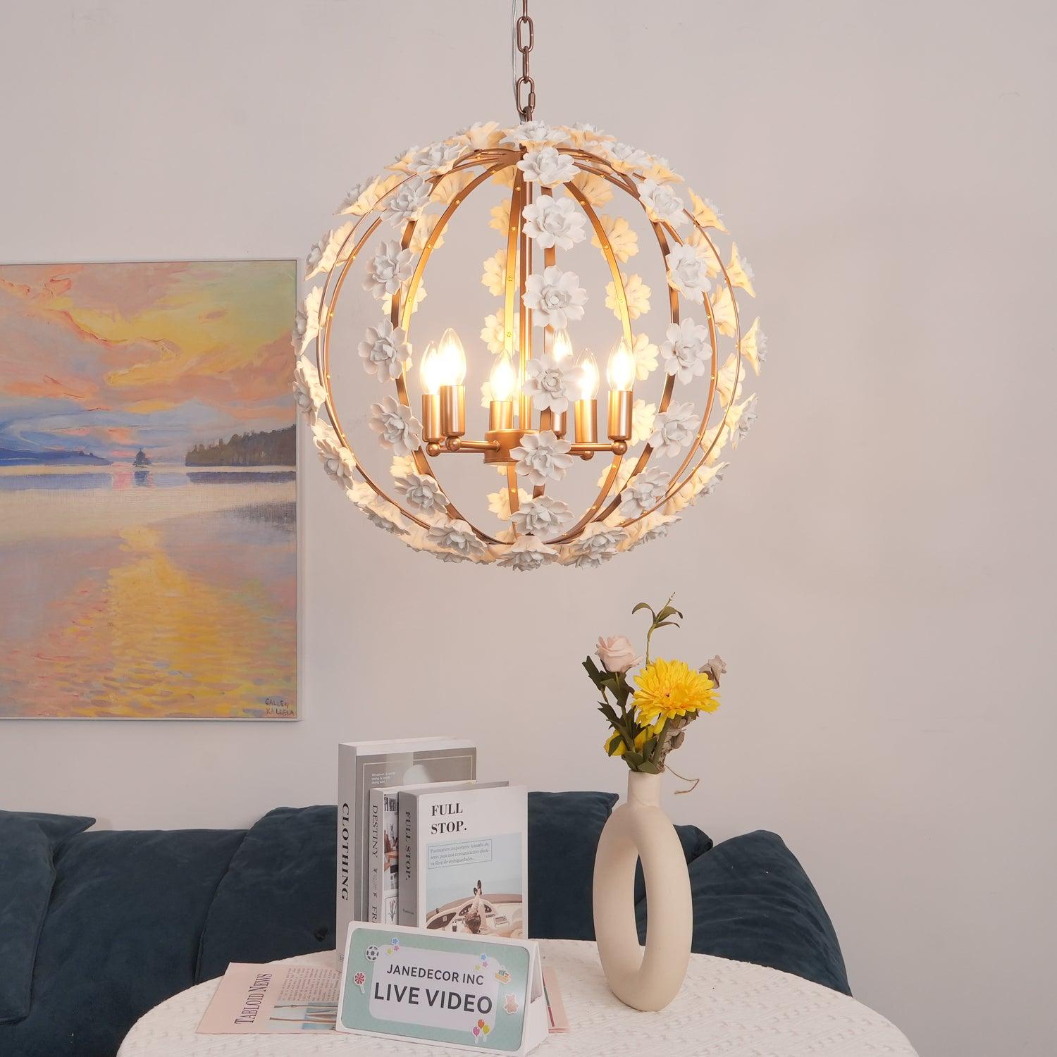 Bianca Floral Orb Chandelier