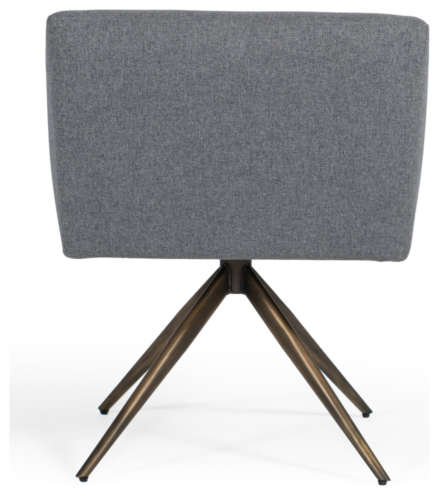 Modrest Riaglow Contemporary Dark Grey Fabric Dining Chair   Midcentury   Dining Chairs   by Vig Furniture Inc.  Houzz