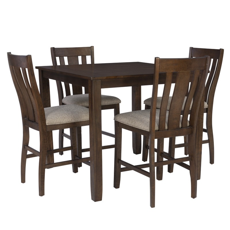 Stokes Brown 5 piece Counter Height Dining Set