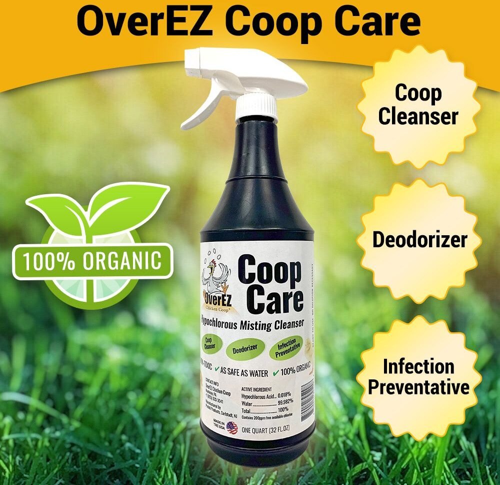 OverEZ Chicken Coop Organic Coop Care Deodorizing Spray， 32-oz bottle