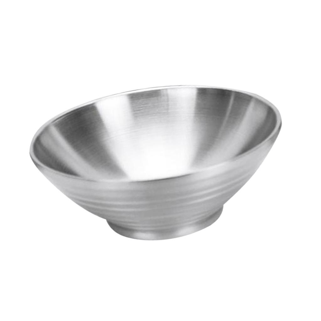 Stainless Steel ， Large Metal Salad Bowl， Serving Bowl For Fruit And Vegetable， Kitchen Mixing Bowl， Kids Snacks Bowl， ， 22cm