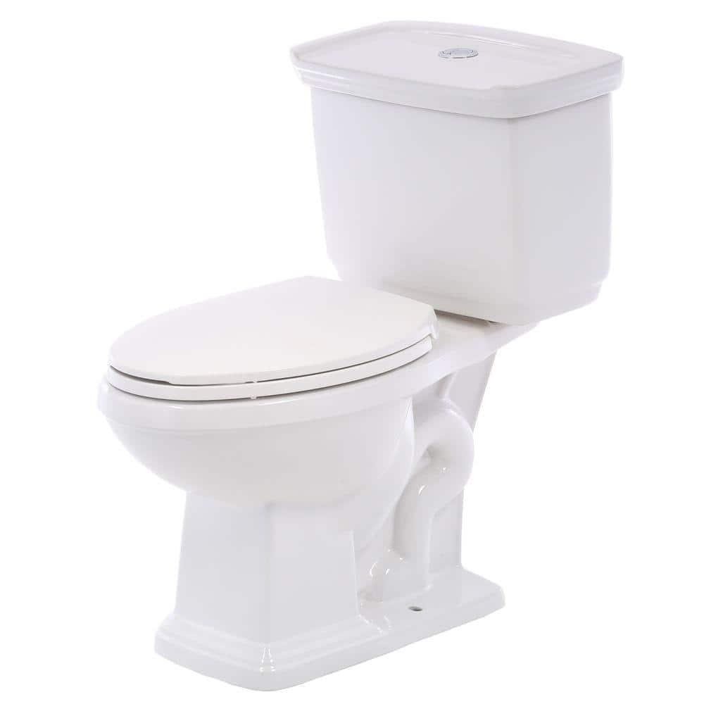 Glacier Bay 2piece 10 GPF128 GPF High Efficiency Dual Flush Elongated Toilet in White