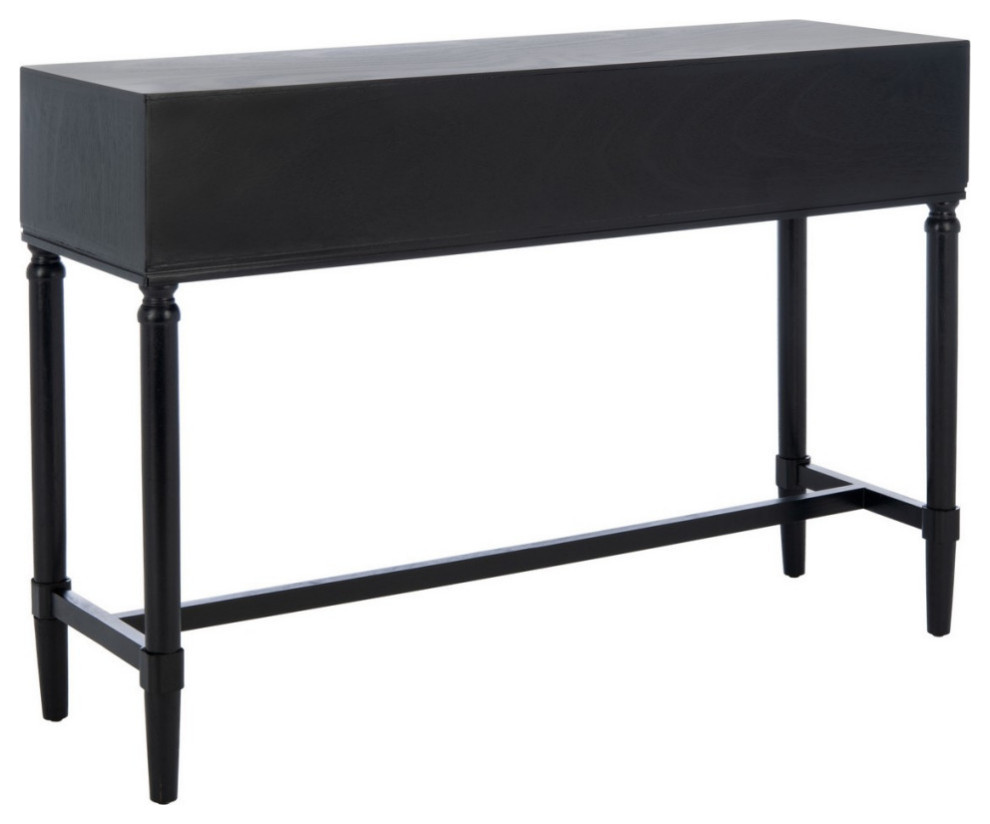 Grace 4 Drawer Console Table  Black   Traditional   Console Tables   by Rustic Home Furniture Deco  Houzz