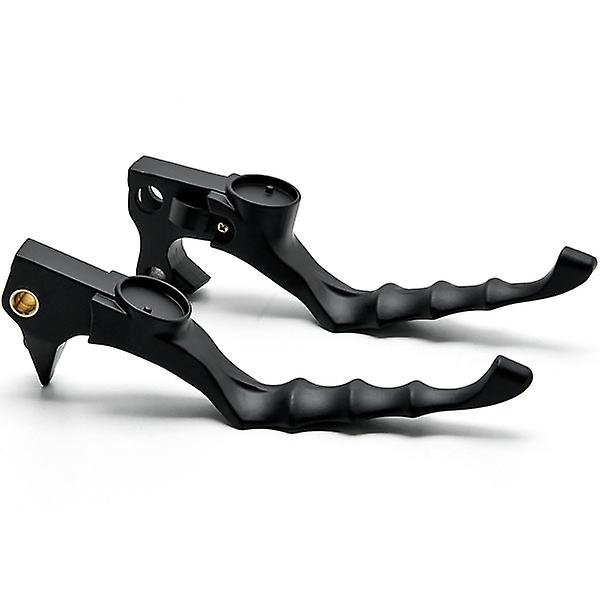 Black Hand Levers Skull Cross Grooved Emblems Compatible with Harley Davidson Sportster 1200 Roadster 2004-2008