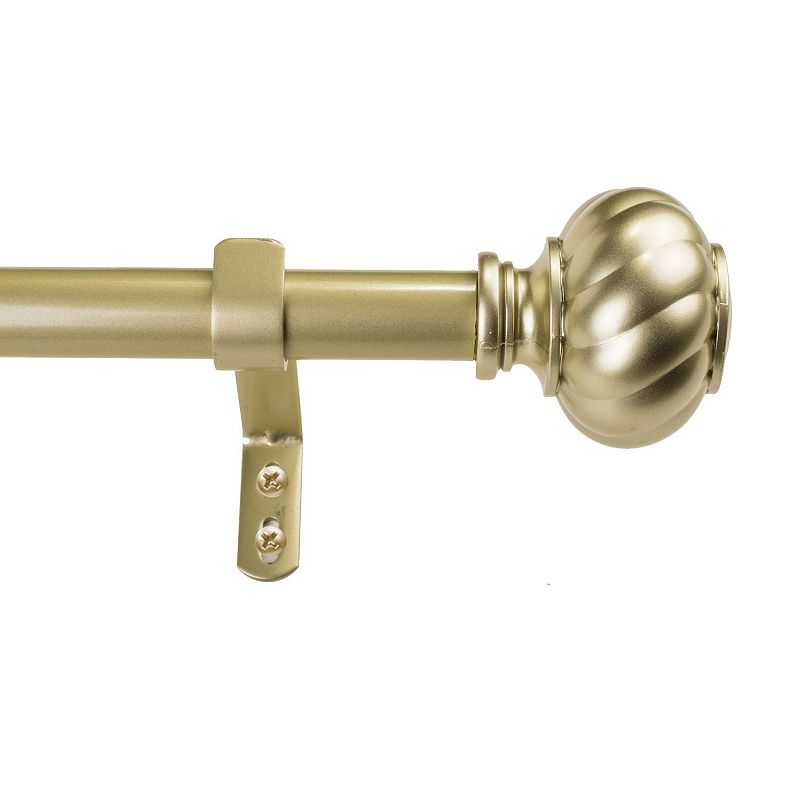 Decopolitan Twist Knob Adjustable 1 Curtain Rod Set