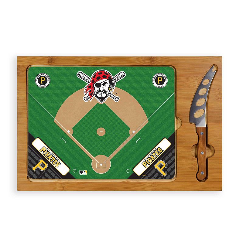 Picnic Time Pittsburgh Pirates Icon Rectangular Cutting Board Gift Set