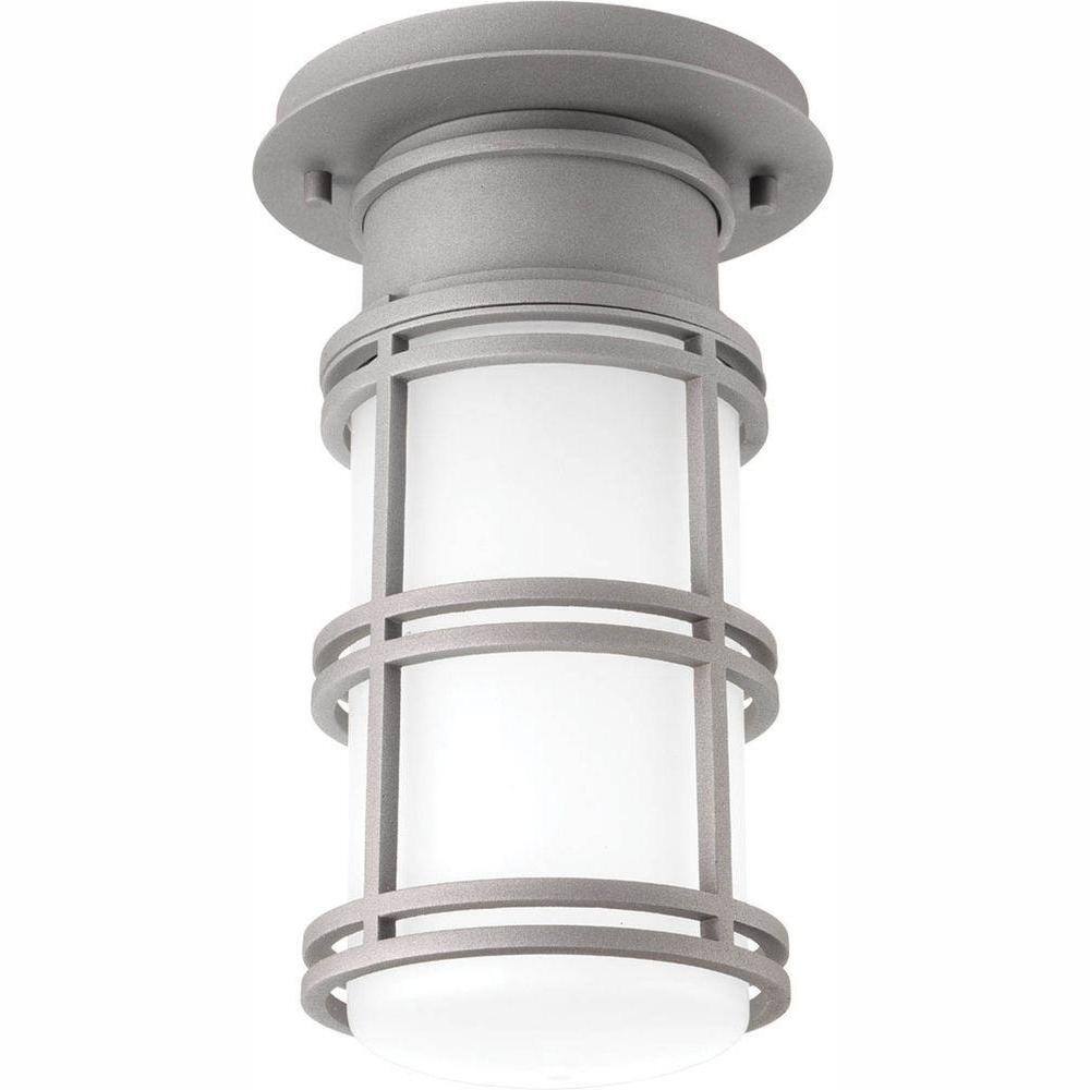 Progress Lighting Bell Collection 1-Light Textured Graphite LED Outdoor Flushmount P6536-13630K9