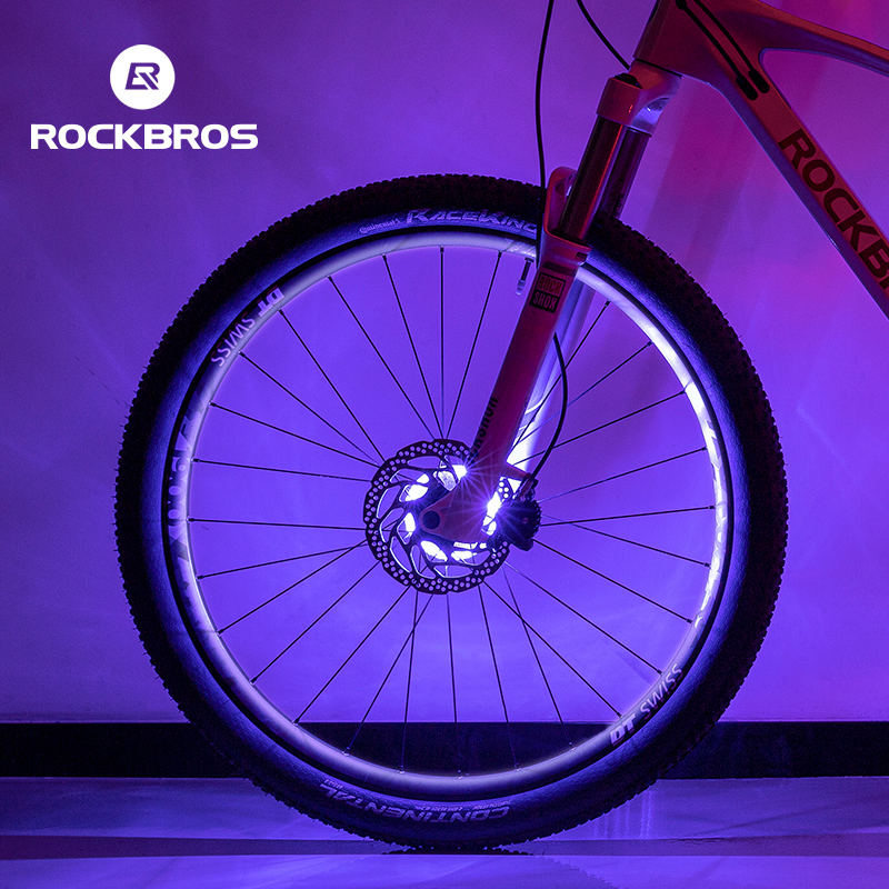 ROCKBROS New bicyclette Cycling Hubs Light Bike Front Tail Light Led Spoke Wheel Warning Light Waterproof Bike Accessories