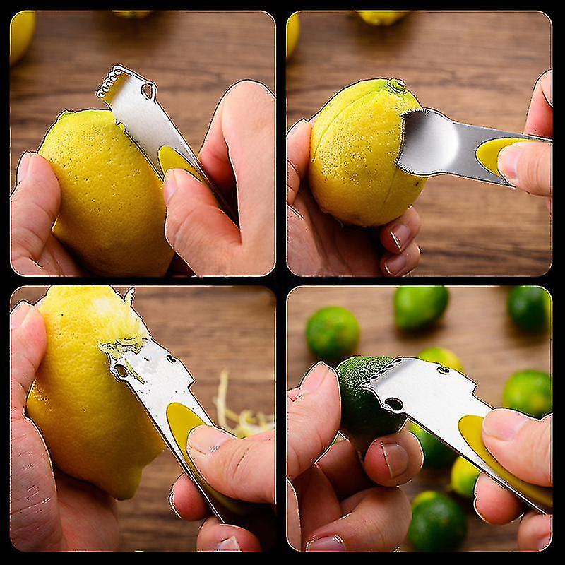 Multipurpose 3 In 1 Lemon Peeler Stainless Steel Orange Citrus Fruit Grater Practical Kitchen Gadget