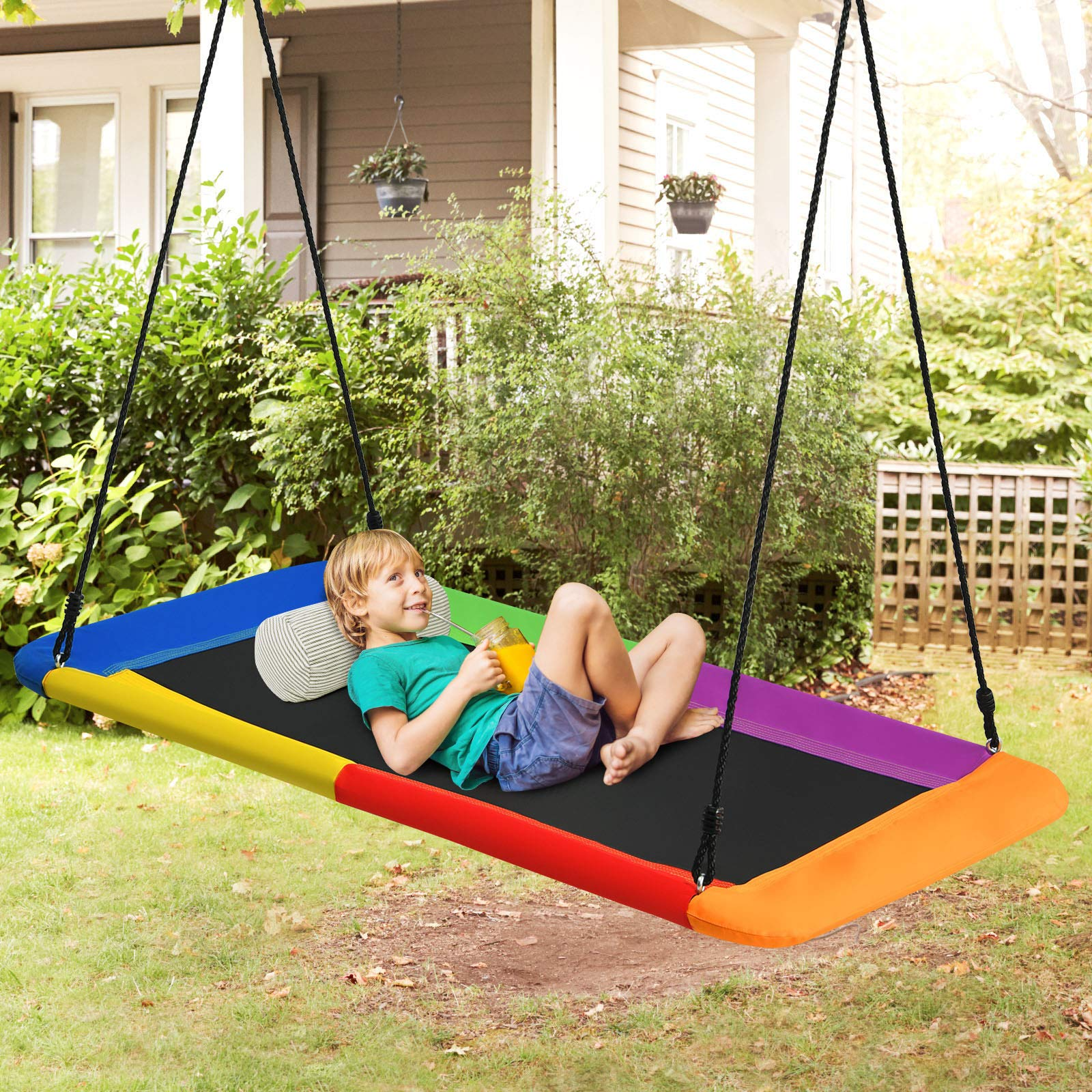 Costzon 700lb Giant 60'' Platform Saucer Tree Swing Set for Kids and Adult